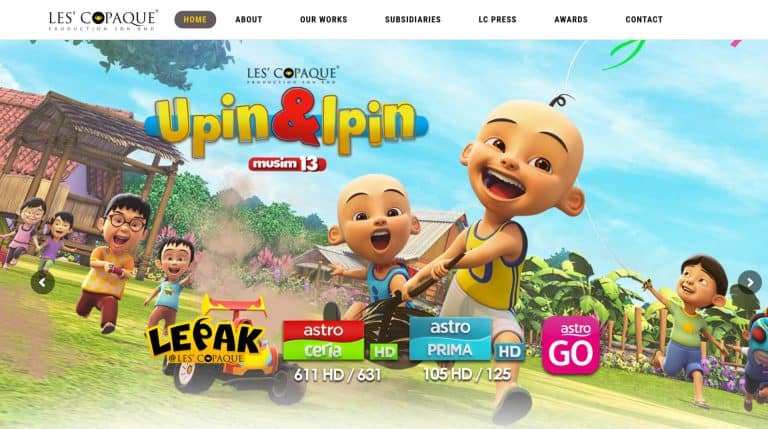 Les’ Copaque Production website