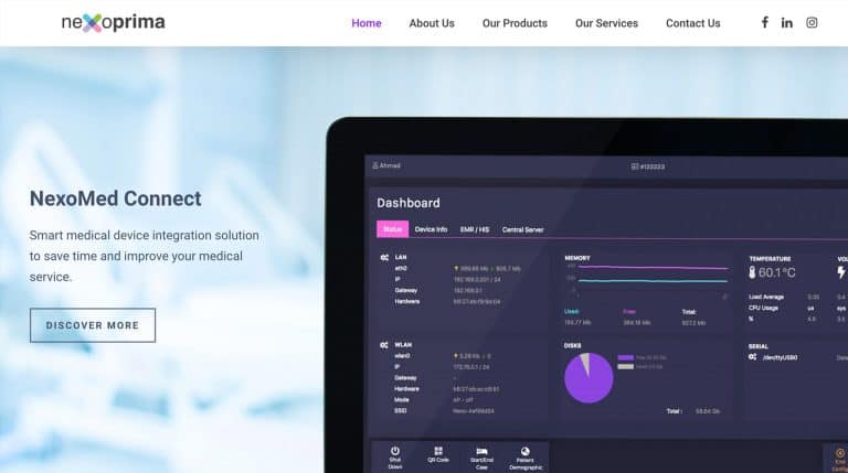 NexoPrima website