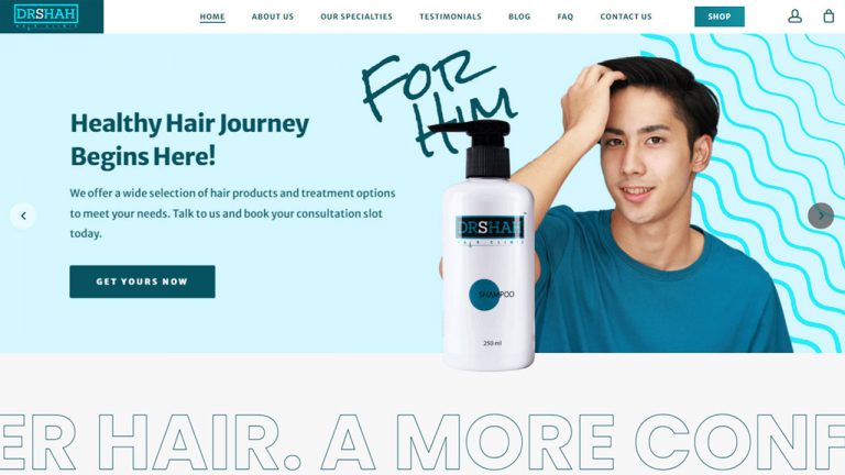 Dr Shah Hair Clinic website