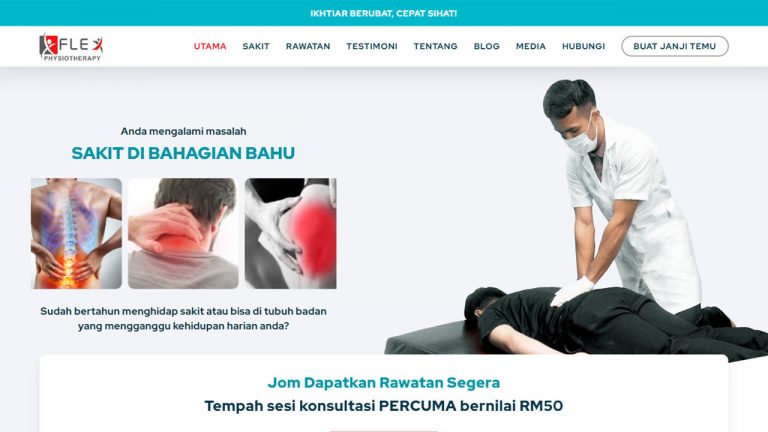 Flex Physiotherapy website