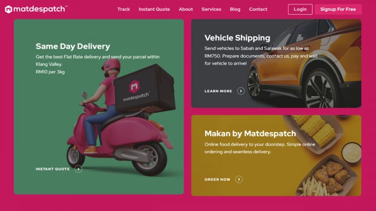 MatDespatch website