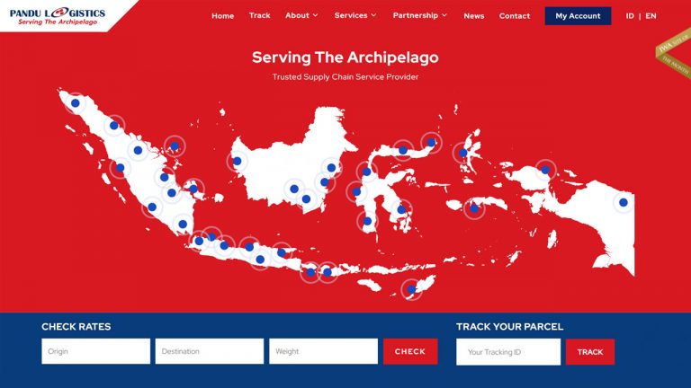 Pandu Logistics website