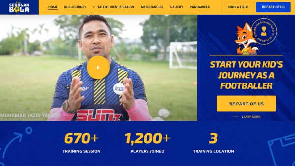 The Sekolah Bola website