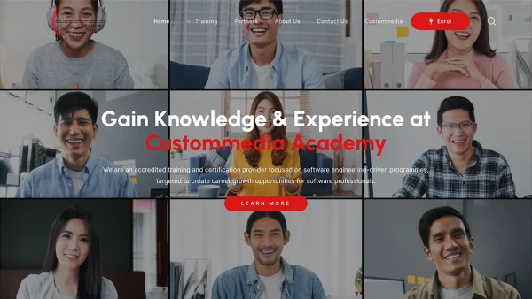 Custommedia Academy website
