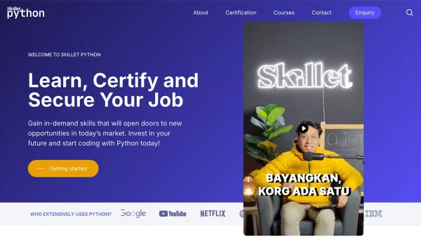 Skillet Python website
