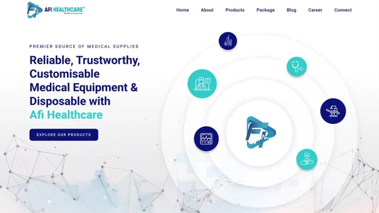 AFI Healthcare website by Designville